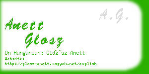 anett glosz business card